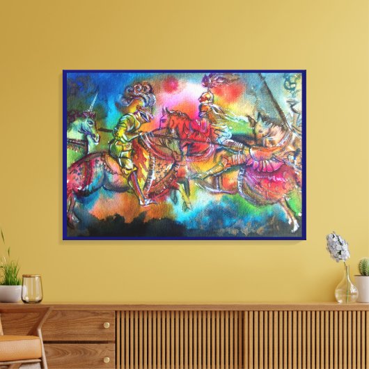 CHANSON DE ROLAND / STRIJD VAN RIDDERS IN TOERNOOI CANVAS AFDRUK (Insitu (Woonkamer))