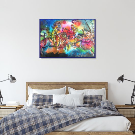 CHANSON DE ROLAND / STRIJD VAN RIDDERS IN TOERNOOI CANVAS AFDRUK (Insitu (Slaapkamer))