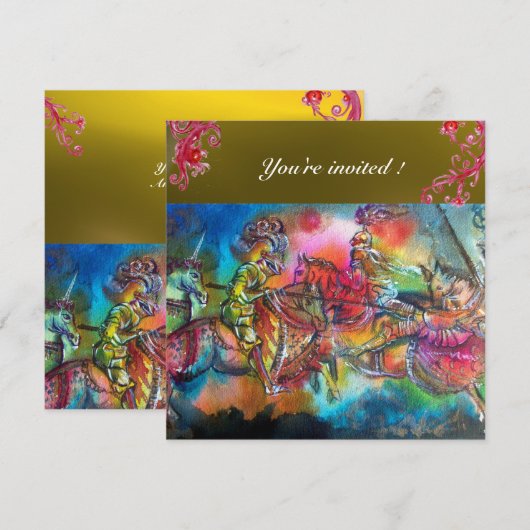 CHANSON DE ROLAND / STRIJD VAN RIDDERS IN TOERNOOI KAART (Voorkant / Achterkant)