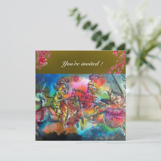 CHANSON DE ROLAND / STRIJD VAN RIDDERS IN TOERNOOI KAART (Staand voorkant)