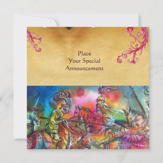 CHANSON DE ROLAND / STRIJD VAN RIDDERS IN TOERNOOI KAART (Achterkant)