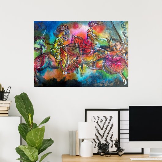 CHANSON DE ROLAND / STRIJD VAN RIDDERS IN TOERNOOI POSTER (Thuiskantoor)