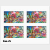 CHANSON DE ROLAND / STRIJD VAN RIDDERS IN TOERNOOI RECHTHOEKIGE STICKER (Vel)