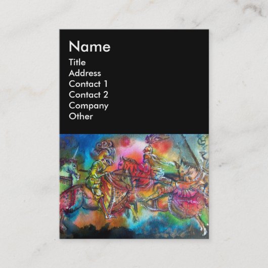 CHANSON DE ROLAND / STRIJD VAN RIDDERS IN TOERNOOI VISITEKAARTJE (Voorkant)