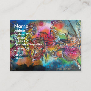 CHANSON DE ROLAND / STRIJD VAN RIDDERS IN TOERNOOI VISITEKAARTJE