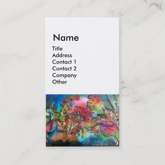 CHANSON DE ROLAND / STRIJD VAN RIDDERS IN TOERNOOI VISITEKAARTJE (Voorkant)