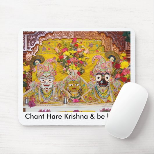 Chant Hare Krishna en wees blij! Muismat (Met muis)