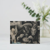 Chantage Mixed Media Collage Briefkaart (Staand voorkant)