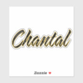 Chantal black gold Lettering Aufkleber Sticker (Vel)