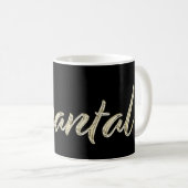 Chantal white gold Handwriting Tasse Kaffeetasse Koffiemok (Voorkant rechts)