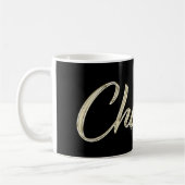 Chantal white gold Handwriting Tasse Kaffeetasse Koffiemok (Links)