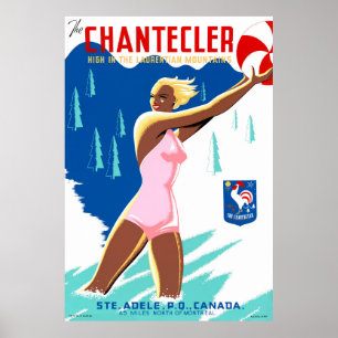 Chantecler Canada Vintage Travel Poster teruggezet