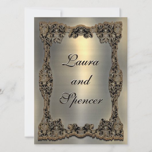 Chanteleah Formal Wedding Invitation 5,5 x 7,5 inc Kaart (Achterkant)