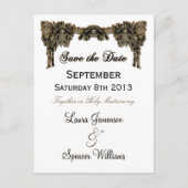 Chanteleah White Wedding Reminder Briefkaart (Voorkant)