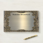 Chantella Elegant Knight Beauful Monogram Post-it® Notes (Op bureau)