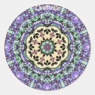 CHANTELLE ~ ABALONE ~ Paua Shell Kaleidoscope Ronde Sticker