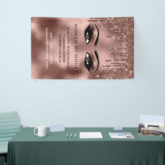 Chantelle Eyelash Brows Makeup droogt verticaal Spandoek (Beurs)