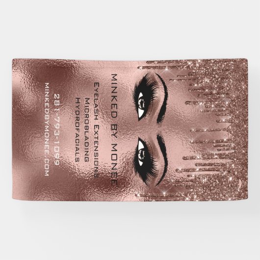 Chantelle Eyelash Brows Makeup droogt verticaal Spandoek (Horizontaal)