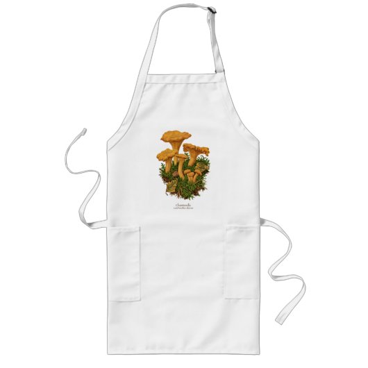 Chanterelle Mushroom Apron Lang Schort (Voorkant)