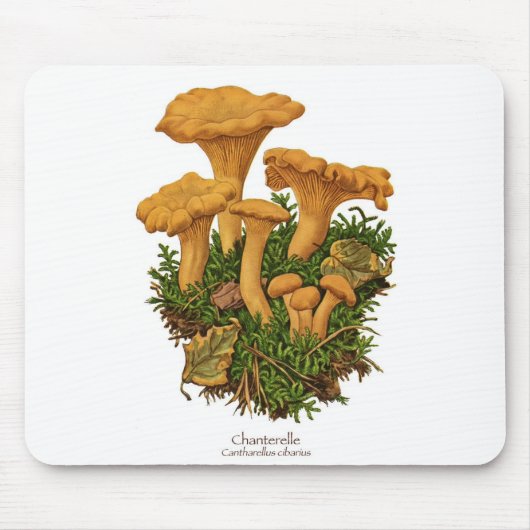 Chanterelle Mushroom Mousepad Muismat (Voorkant)