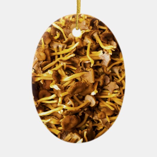 Chanterelles op Hakaniemi Market Hall Keramisch Ornament (Voorkant)