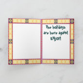 chanticleer het vakantie hier opnieuw is feestdagen kaart (Binnen)