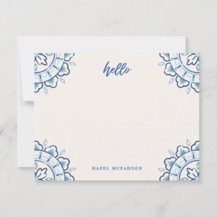 Chantilly Boho Mandala Stationery - Cobalt Notitiekaartje