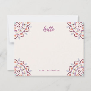 Chantilly Boho Mandala Stationery - Plum Notitiekaartje