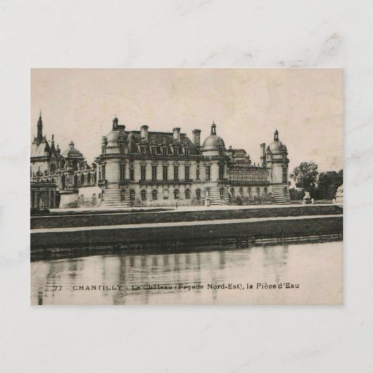 Chantilly chateau Castle Replica 1925 Briefkaart (Voorkant)