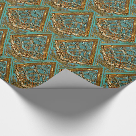 Chantilly Chic V barokke glanzend omslagpapier Cadeaupapier (Hoek)