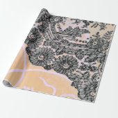CHANTILLY LACE MET William Morris Wrapping Paper Cadeaupapier (Uitgerold)