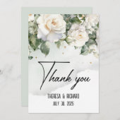 Chantilly Lace Rozen bruiloft Dank u platte Kaart (Voorkant / Achterkant)