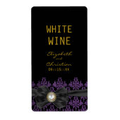 Chantilly Lace Wedding Wine Labels (Voorkant)
