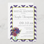 Chantilly Mason Jar Chevron Vrijgezellenfeest Invi Kaart (Voorkant / Achterkant)