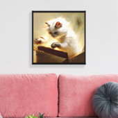 Chantilly-Tiffany kat  Canvas Afdruk (Insitu (Woonkamer))
