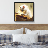 Chantilly-Tiffany kat  Canvas Afdruk (Insitu (Slaapkamer))