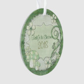 Chantily Whimsical Baby Girl 1st Christmas Ornament (voorkant)