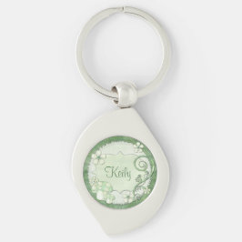 Chantily Whimsical Mixed Media GEPERSONALISEERD Sleutelhanger