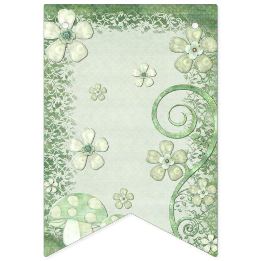 Chantily Whimsical Mixed Media Het is een meisje Vlaggetjes (Tweede vlag)