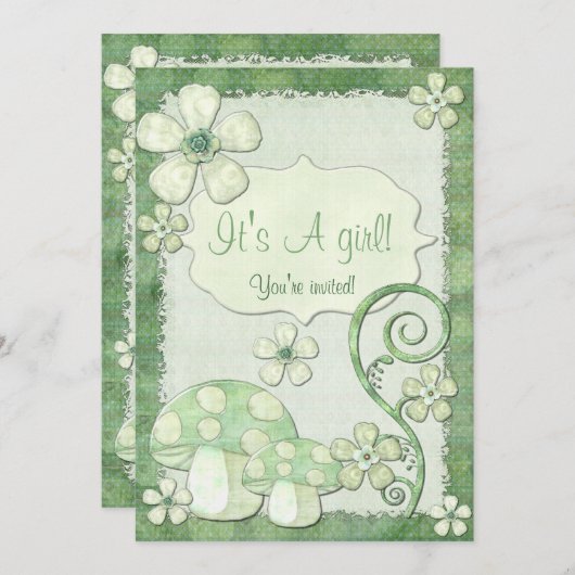 Chantily Whimsical Mixed Media Kaart (Voorkant / Achterkant)