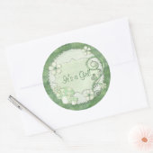 Chantily Whimsical Mixed Media Ronde Sticker (Envelop)