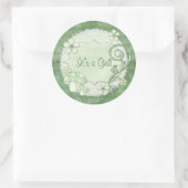 Chantily Whimsical Mixed Media Ronde Sticker (Tas)