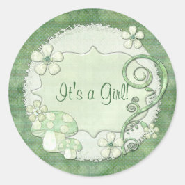 Chantily Whimsical Mixed Media Ronde Sticker