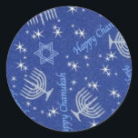 Chanuka Happy Ronde Sticker<br><div class="desc">sticker</div>