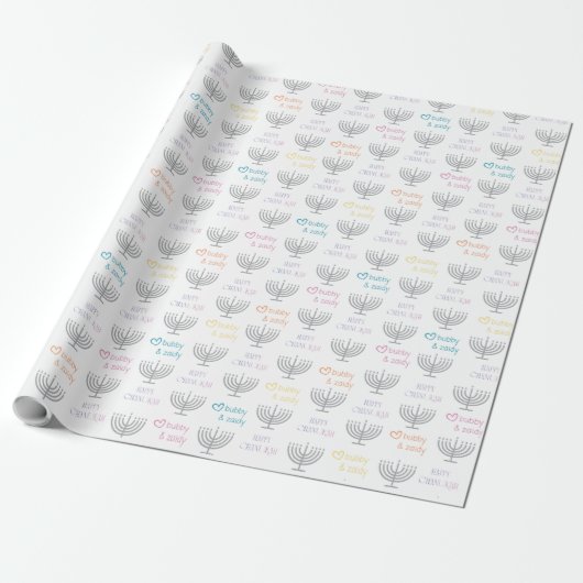 Chanuka Wrapping Paper Cadeaupapier (Uitgerold)