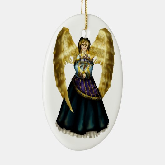 Chanukah Angel Keramisch Ornament (Rechts)