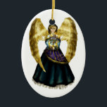 Chanukah Angel Keramisch Ornament<br><div class="desc">Originele kunst van Thedustyhoenix.</div>