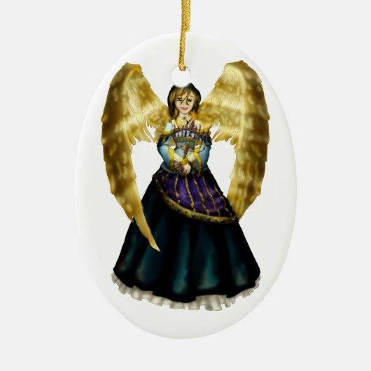 Chanukah Angel Keramisch Ornament (Voorkant)