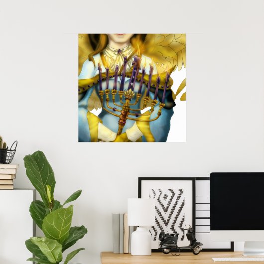 Chanukah Angel Poster (Thuiskantoor)