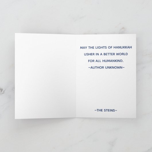 Chanukah "Blackboard Dove"-Wenskaart/envelop Feestdagen Kaart (Binnen)